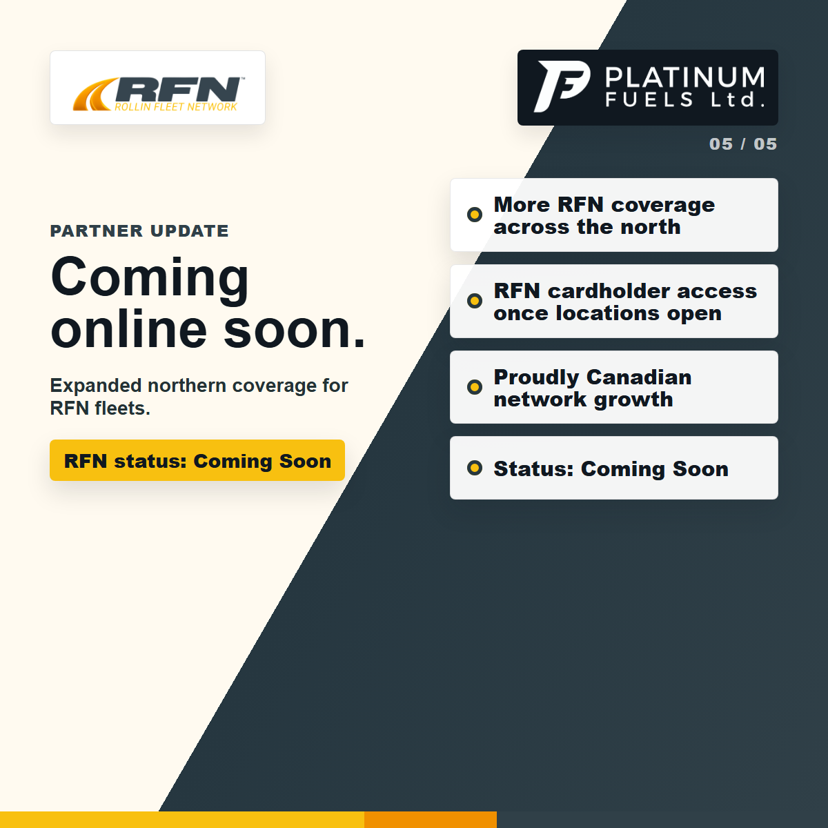Diapositive Platinum Fuels bientôt en service