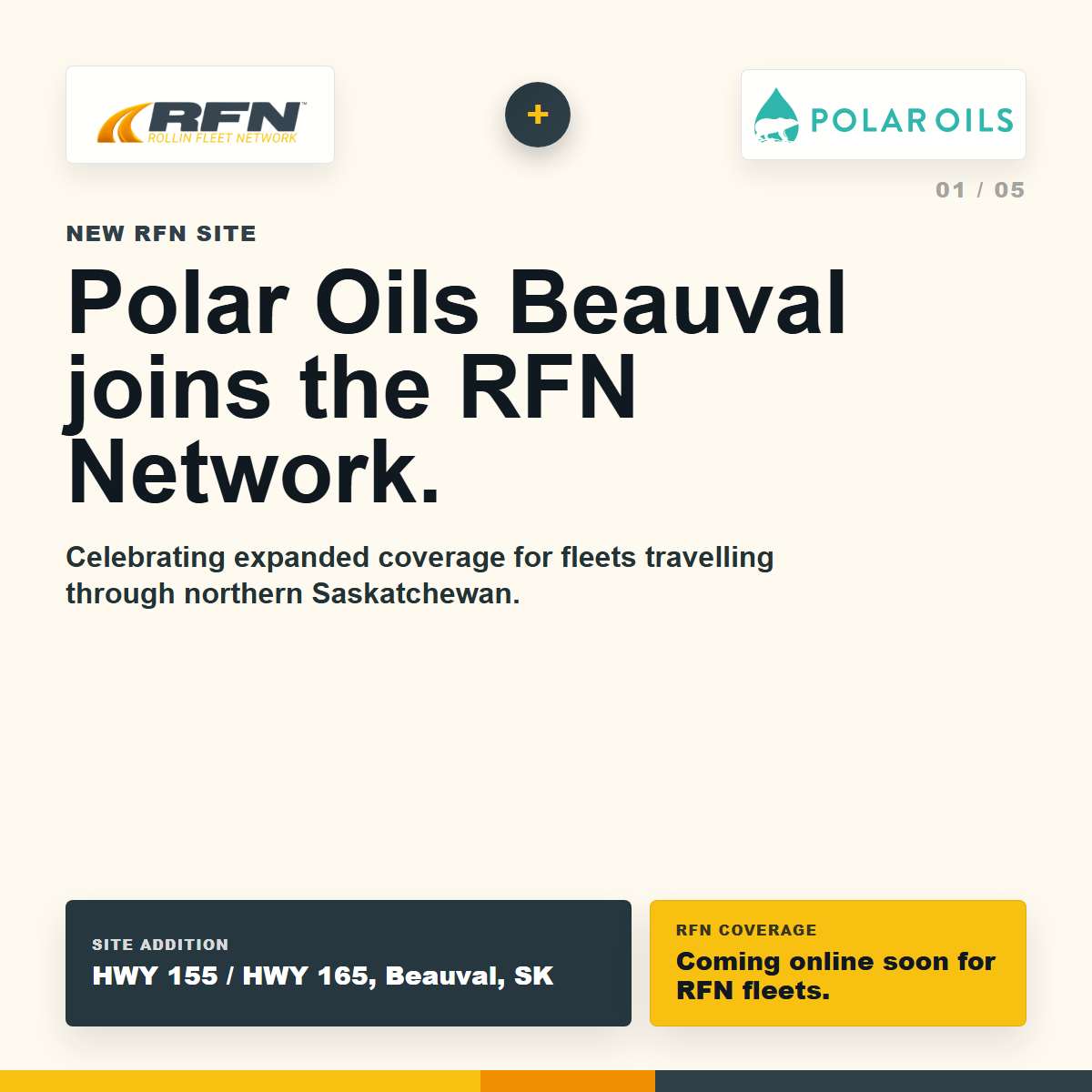 Diapositive Polar Oils Beauval se joint au réseau RFN