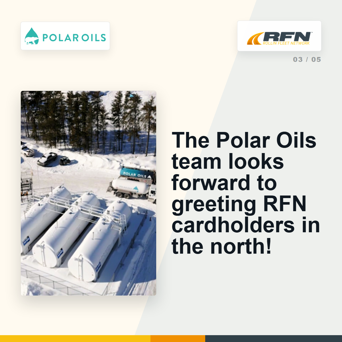 Diapositive d’accueil de l’équipe Polar Oils Beauval
